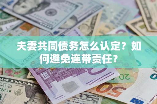 济南夫妻共同债务怎么认定？如何避免连带责任？
