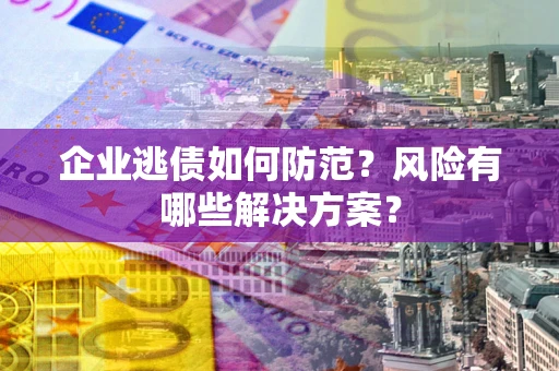 济南企业逃债如何防范？风险有哪些解决方案？