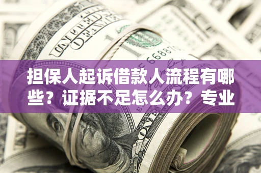 济南担保人起诉借款人流程有哪些？证据不足怎么办？专业律师解答