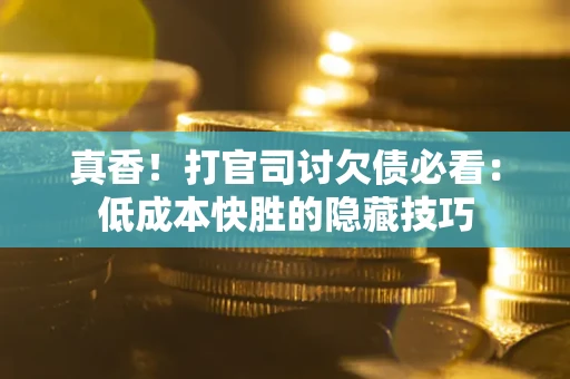 济南真香！打官司讨欠债必看：低成本快胜的隐藏技巧